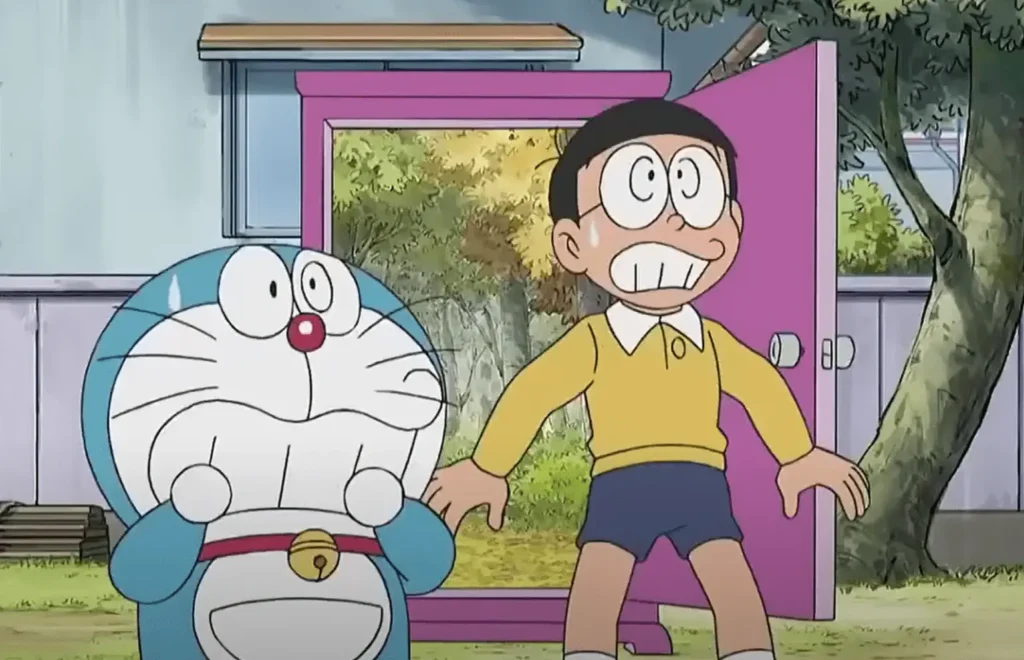 Download Doraemon X APK 1.3c Latest Android Version 2026 15 Doraemon and Nobita are scared on an adventure using anywhere door